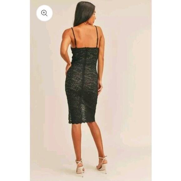 NWT Sage the Label Assymetric Lace Black Dress Size Small - Picture 13 of 13